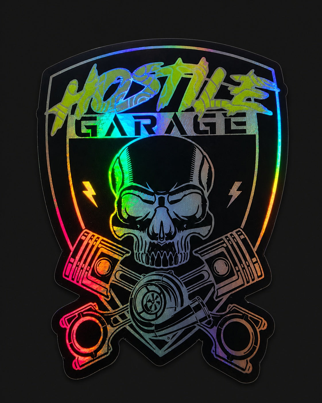 4" Holographic Shield Sticker